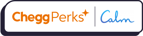 Top Calm + CheggPerks logo